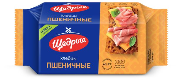 Хлебцы Щедрые пшеничные 100 г 60₽