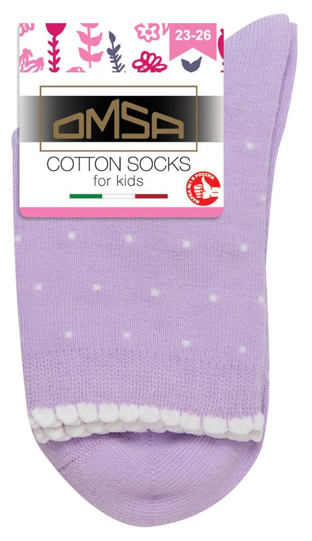Носки детские Omsa Kids горошек Lilla, размер 19-22