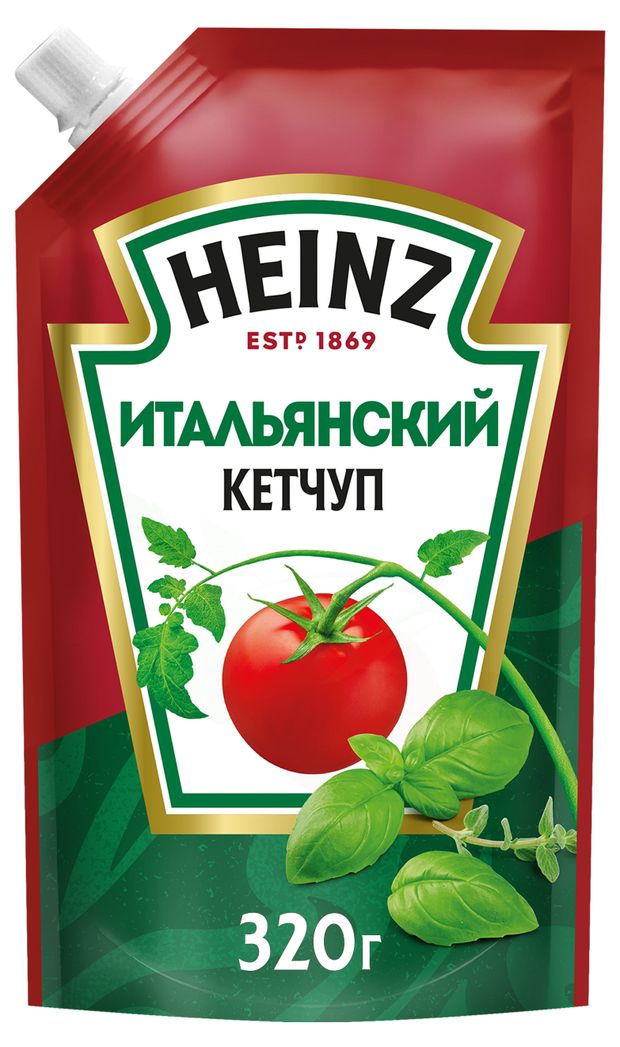 Кетчуп томатный Heinz Итальянский 320 мл 120₽