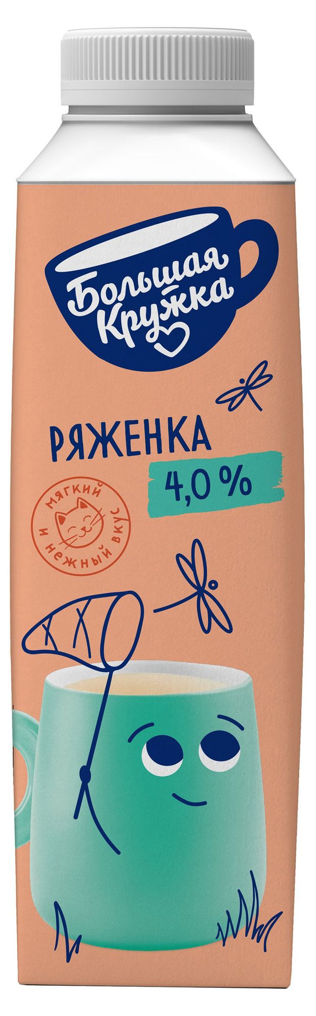 Ряженка Большая кружка 4% БЗМЖ, 500 г