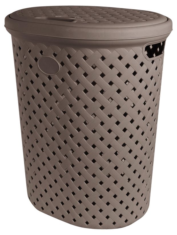 Товары для дома Корзина для белья Plast Team Rattan шоколадный мокко, 415х330х510 мм, 42 л