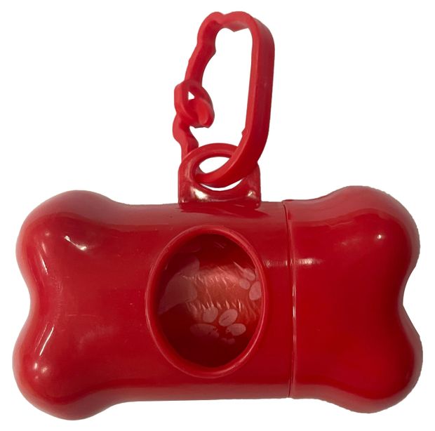 Контейнер для пакетов Косточка красный