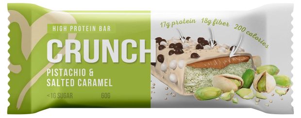 Батончик протеиновый BootyBar Crunch со вкусом фисташка и соленая карамель, 60 г