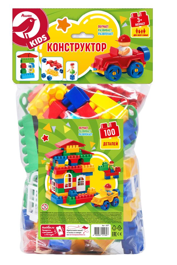 Конструктор АШАН Красная птица 100 деталей 799₽