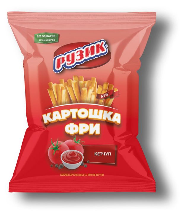 Чипсы РУЗИК Картошка фри со вкусом кетчупа, 60 г