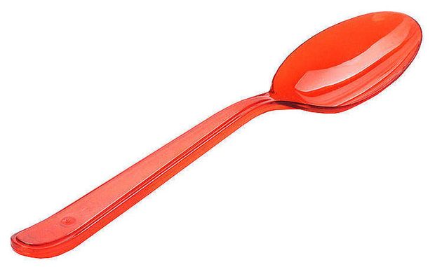 Набор одноразовых ложек Мистерия красные, 10 штук