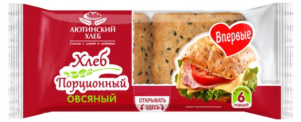 Хлеб Аютинский Хлеб Порционный овсяный 300 г 105₽