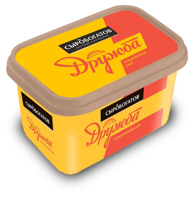 Сыр плавленый Сыробогатов Дружба 45 БЗМЖ 400 г 220₽