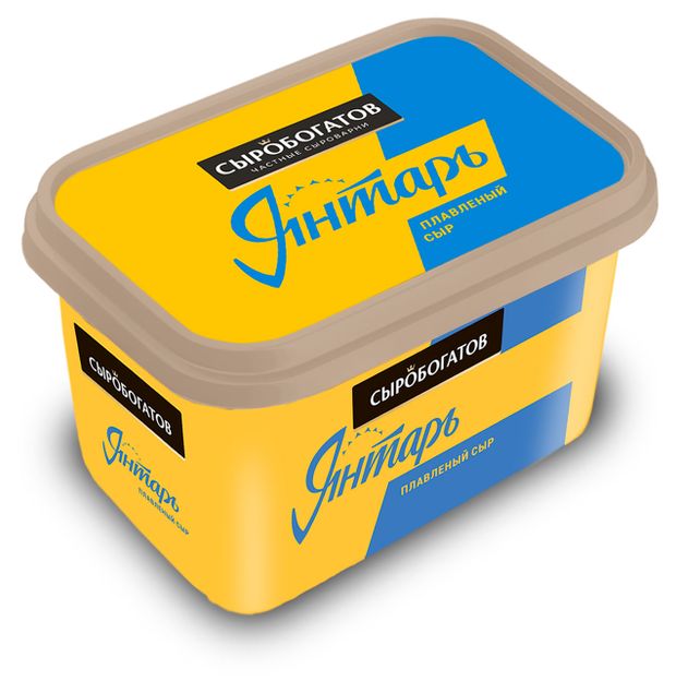 Сыр плавленый Сыробогатов Янтарь 45 БЗМЖ 400 г 220₽