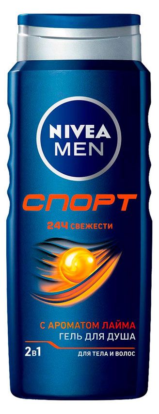 фото Гель для душа мужской nivea men спорт с ароматом лайма, 500 мл