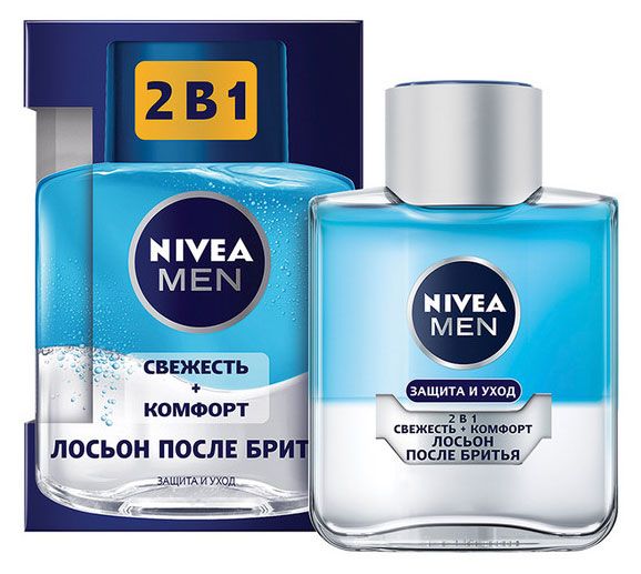 фото Лосьон после бритья nivea men 2в1 защита и уход: свежесть + комфорт, 100 мл