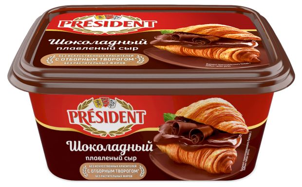 Сыр плавленый President шоколадный 45 БЗМЖ 400 г 270₽