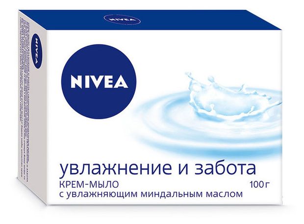 фото Крем-мыло nivea увлажнение и забота с миндальным маслом, 100 г