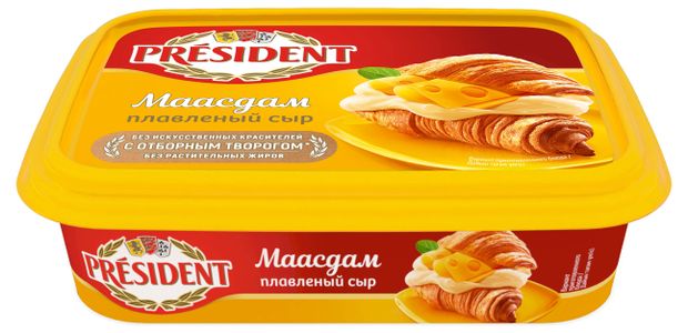 Сыр плавленый President Маасдам 45 БЗМЖ 200 г 220₽