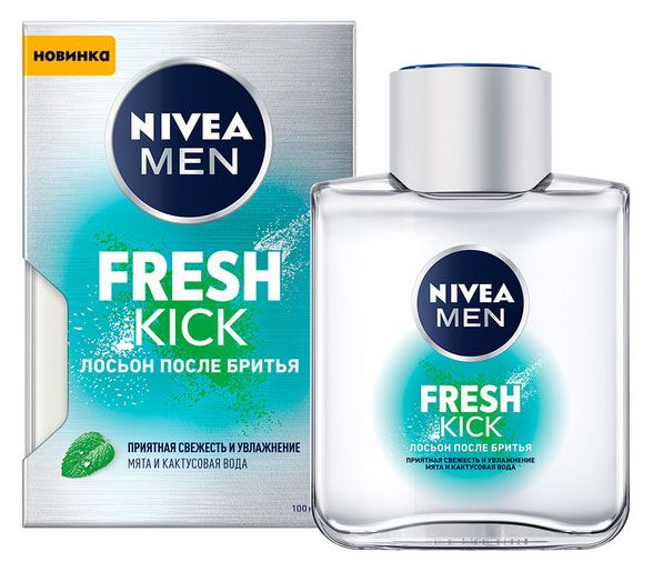 фото Лосьон после бритья nivea men fresh kick приятная свежесть с мятой, 100 мл