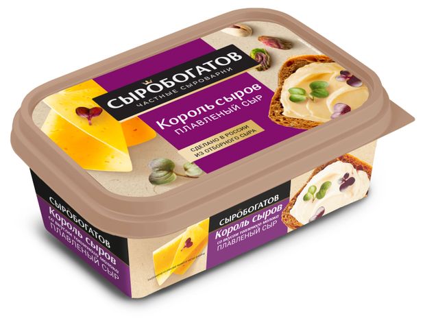 Сыр плавленый Сыробогатов Король сыров топленое молоко 55 БЗМЖ 200 г 130₽