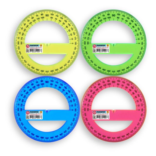 Транспортир АШАН Красная птица 10 см 1 шт 20₽