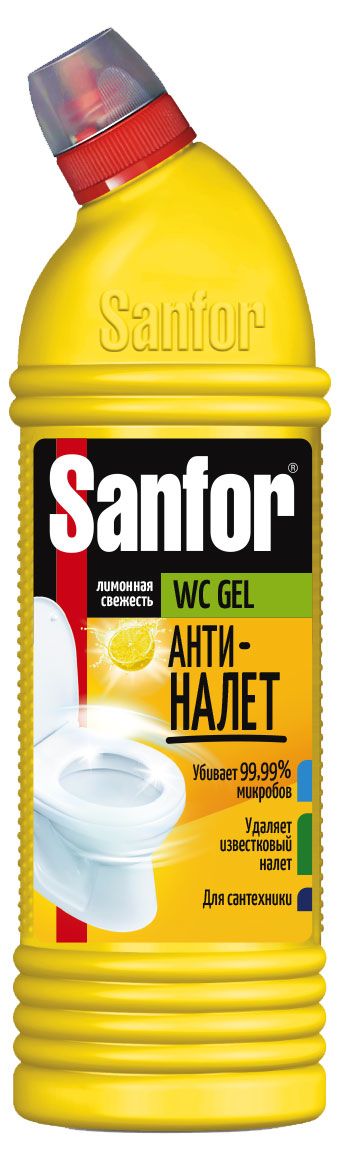 Гель для уборки сантехники Sanfor лимон, 750 г