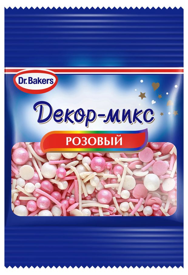 Декор-микс DrBakers розовый 10 г 35₽