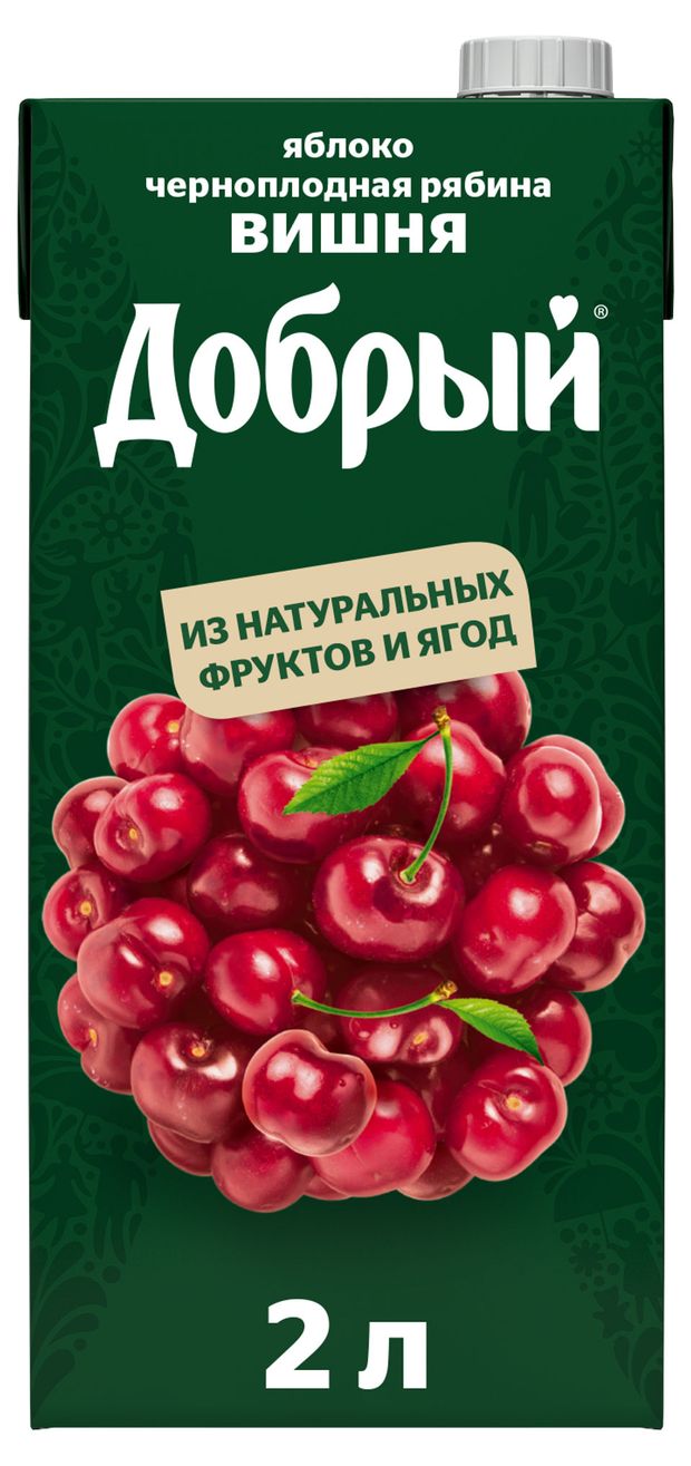 Нектар Добрый Яблоко-Вишня-Рябина, 2 л