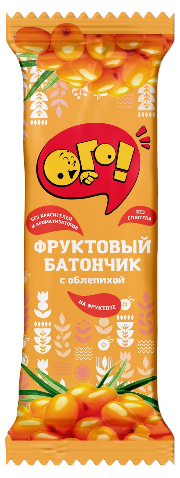 Батончик фруктовый ОГО с облепихой 30 г 50₽