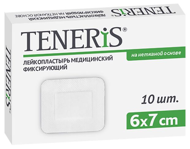 Аптека  Ашан Пластырь Teneris фиксирующий 6х7 см., 10 шт