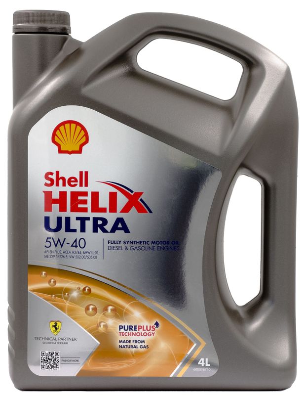фото Масло моторное shell helix ultra синтетическое 5w-40, 4 л