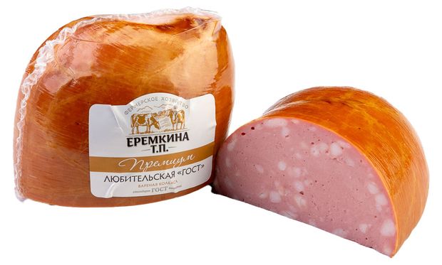 Колбаса вареная КФХ Еремино поле Любительская, вес