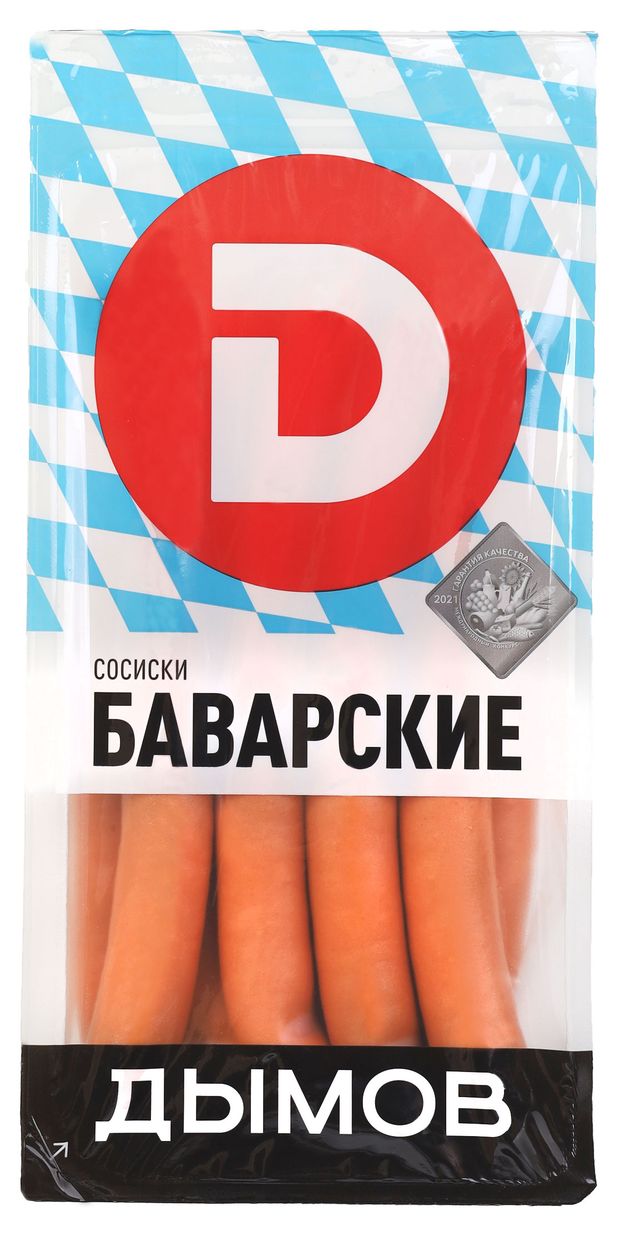 Сосиски Дымов Баварские в натуральной оболочке 600 г 440₽