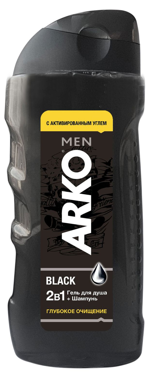 Гель для душа Arko Men Black с активированным углем 260 мл 230₽
