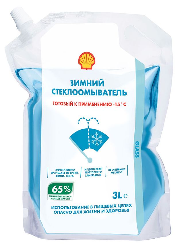 фото Жидкости стеклоомывателя до -15с shell, 3 л