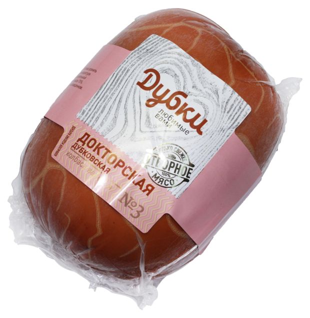 Колбаса вареная Дубки Докторская Дубковская 3, ~ 1,2 кг