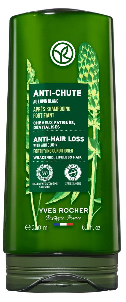 фото Кондиционер для волос yves rocher против выпадения волос с белым люпином, 200 мл