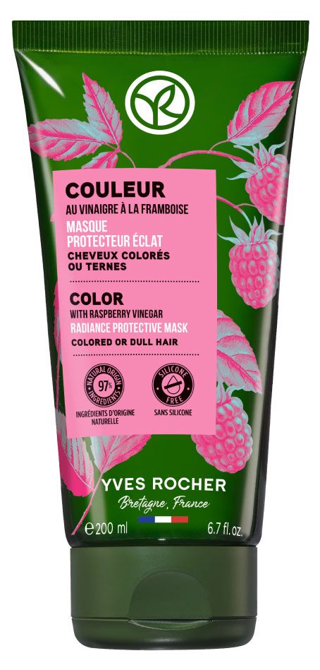 фото Маска для волос yves rocher стойкость цвета с малиновым уксусом, 200 мл