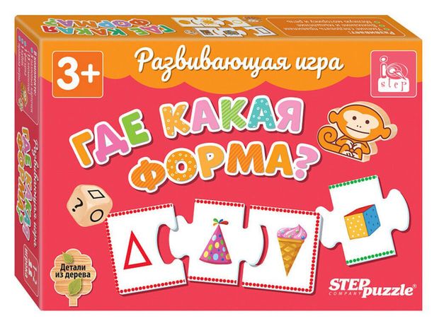 Игра настольная Step Puzzle Где какая форма?