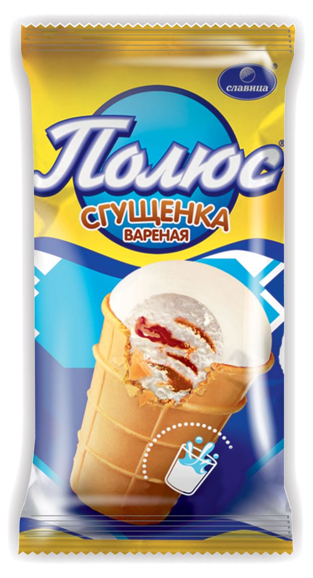 Мороженое Славица Полюс с вареной сгущенкой ЗМЖ, 80 г