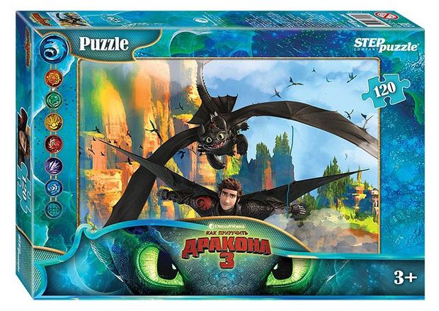 Пазл Step Puzzle Как приручить дракона, 120 элементов