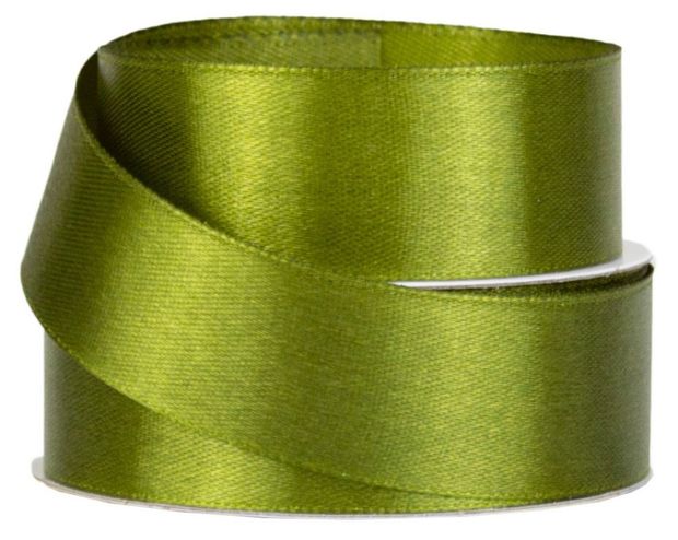 Лента флористическая Азалия Декор атлас оливково-зеленая 25 мм х 22 м 100₽