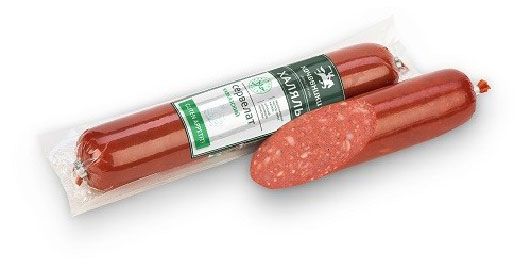 Колбаса варено-копченая Кочевники Сервелат Кавказский Халяль, 330 г