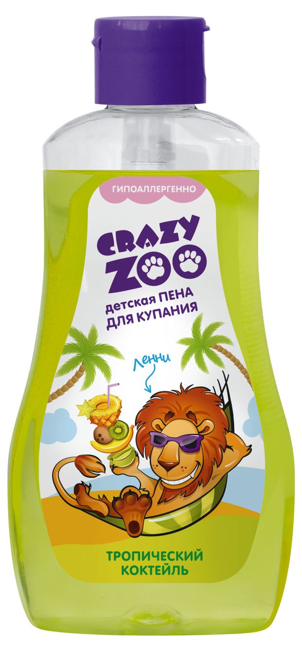 Пена для купания Crazy Zoo тропический коктейль, 280 г
