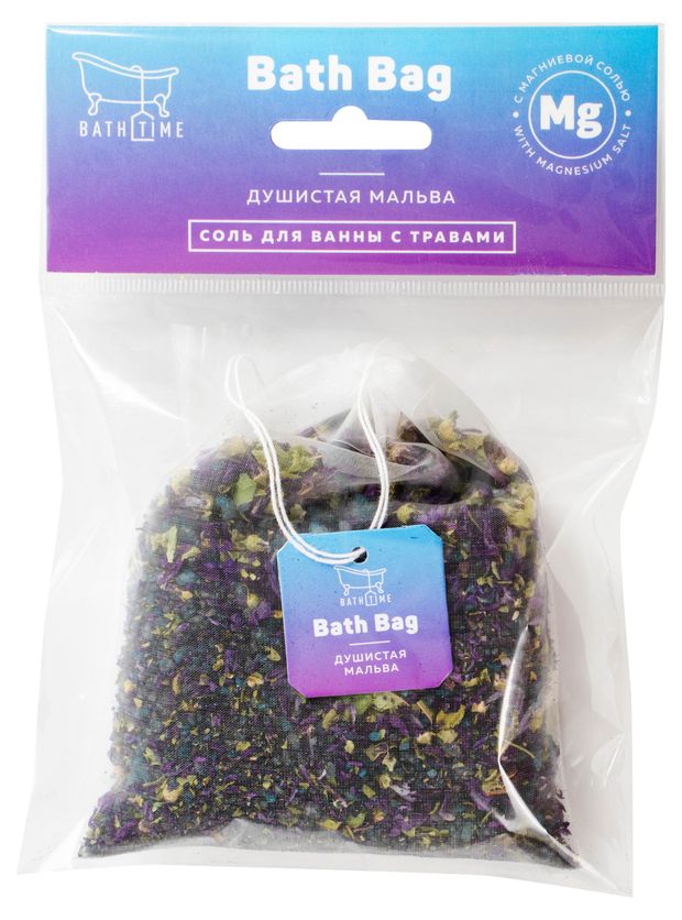 Соль для ванны BathTime Bath Bag Душистая мальва, 100 г
