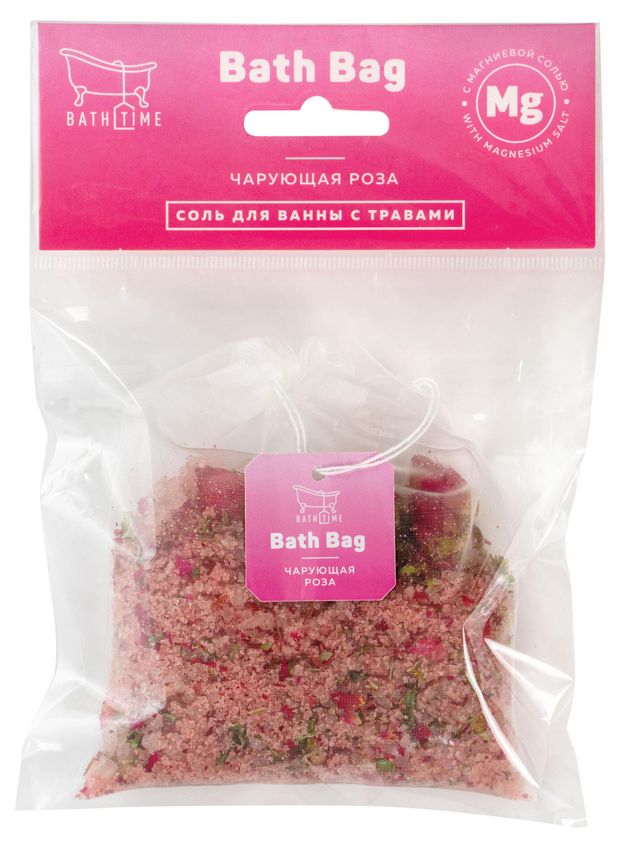Соль для ванны BathTime Bath Bag Чарующая роза, 100 г
