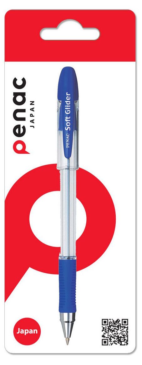 Ручка шариковая Penac Soft Glider синяя 1 шт 110₽