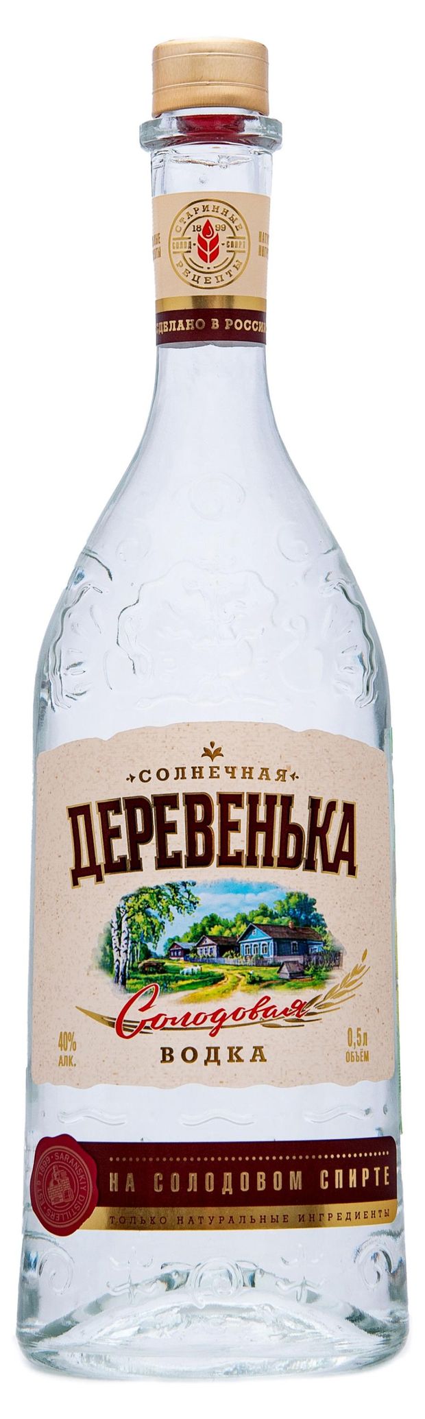 Водка Солнечная деревенька Россия, 0,5 л