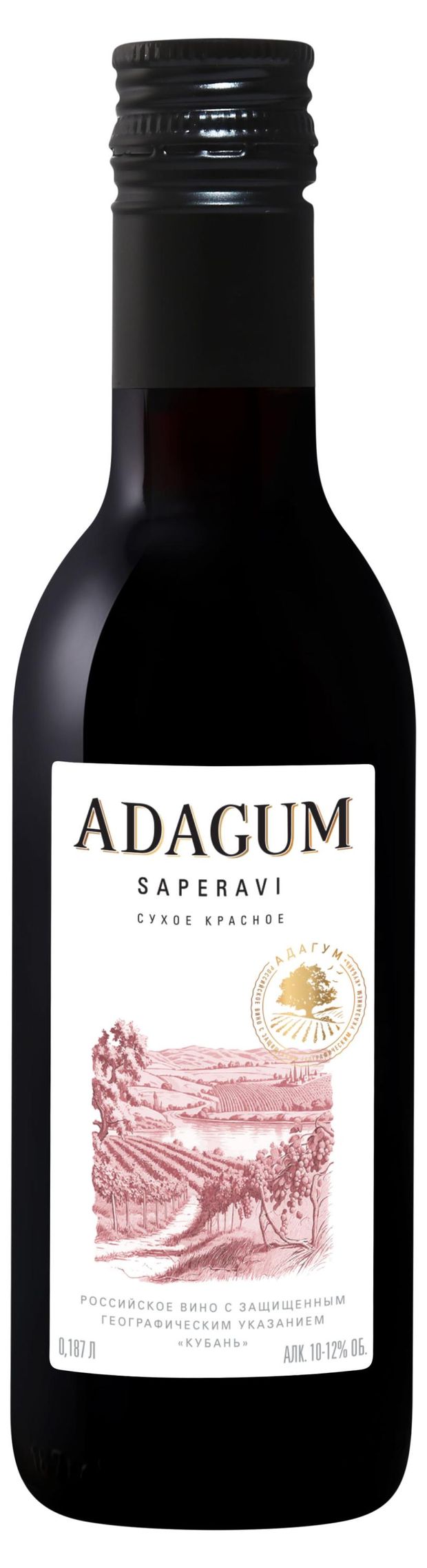 Вино Адагум Кубань Сепарави красное сухое Россия, 0,187 л