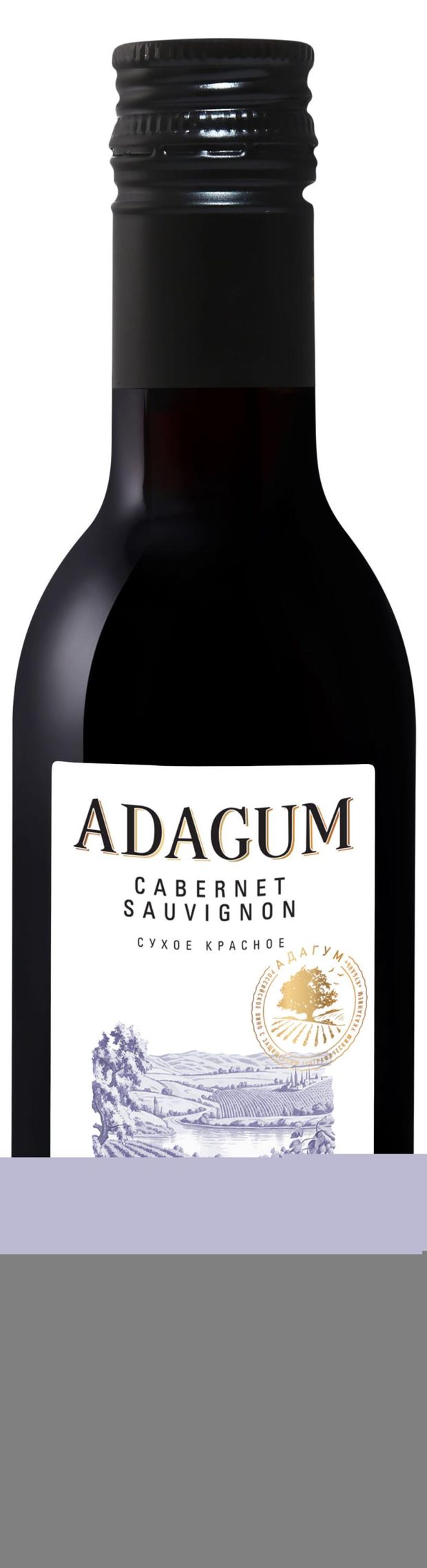 Вино Адагум Каберне Совиньон красное сухое Россия, 0,187 л