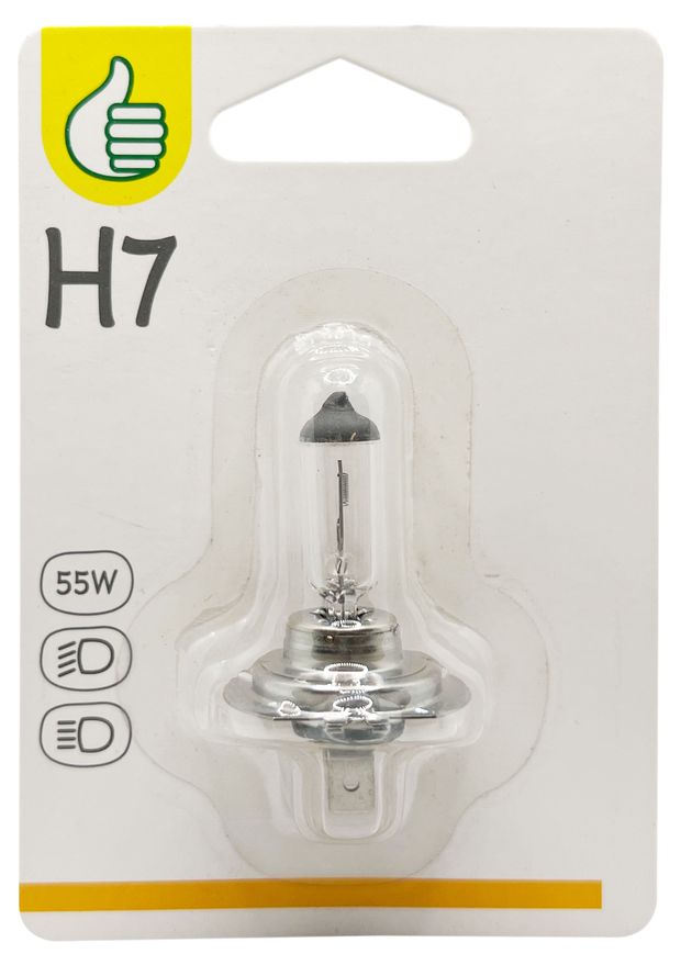 Лампа автомобильная Каждый день Pouce галогеновая Н7 55Вт 12В 1 шт 90₽