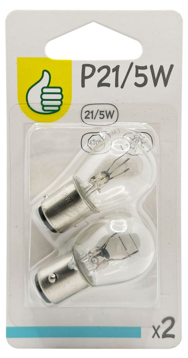 Лампа автомобильная Каждый день Pouce P21 5Вт 12В 2 шт 85₽