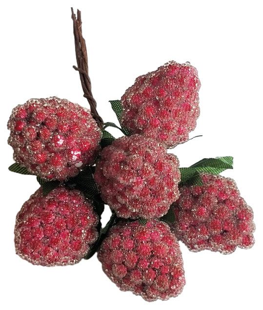 Набор малины Азалия Декор засахаренной D22x3xL11см малиновый на вставках 6 шт 100₽