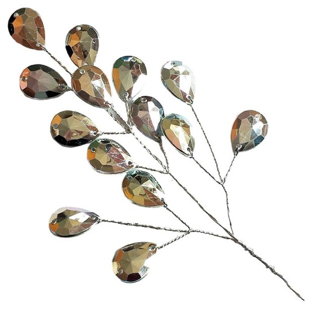 Вставка с кристаллами Азалия Декор серебряный Н 16см 100₽